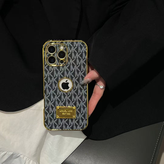 Elegant Protective Inspired Phone Case with Gold Accents