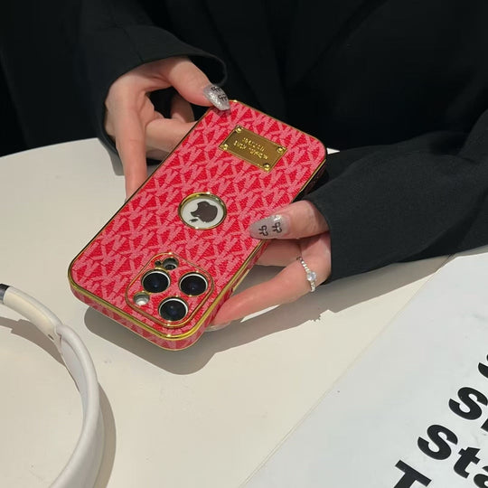 Elegant Protective Inspired Phone Case with Gold Accents
