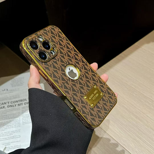 Elegant Protective Inspired Phone Case with Gold Accents