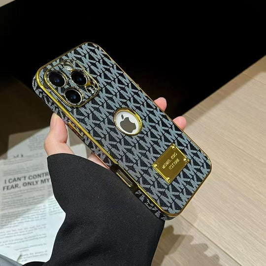 Elegant Protective Inspired Phone Case with Gold Accents