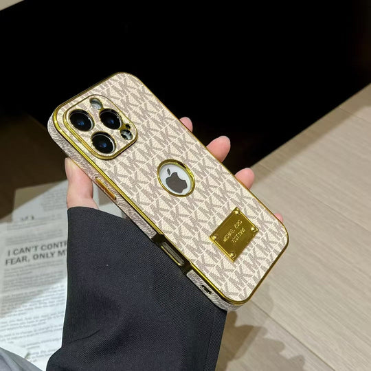Elegant Protective Inspired Phone Case with Gold Accents