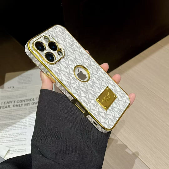 Elegant Protective Inspired Phone Case with Gold Accents