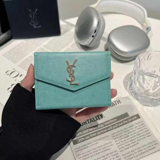 Luxury Monogram Compact Wallet Card Holder