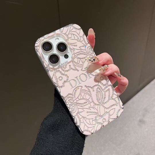 Luxury Floral Monogram Phone Case – Elegant Design