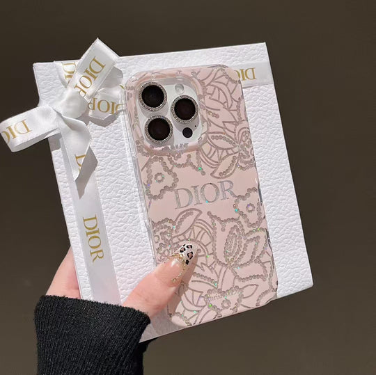 Luxury Floral Monogram Phone Case – Elegant Design