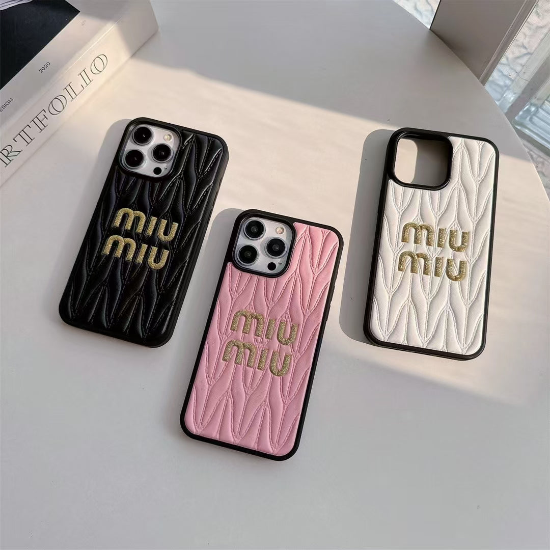 Luxury Inspired Quilted Soft Phone Case