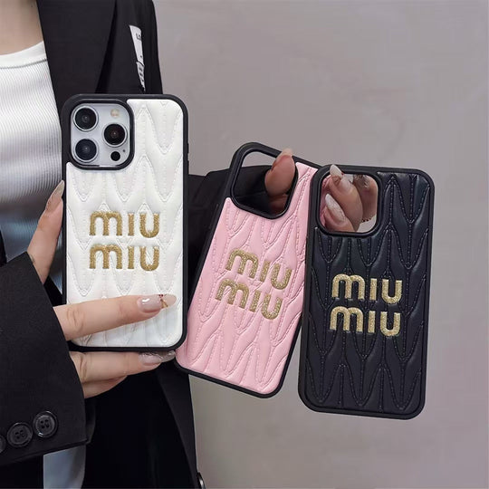 Luxury Inspired Quilted Soft Phone Case