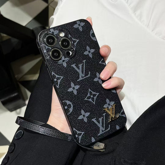 Black Phone Case With Hand Strap