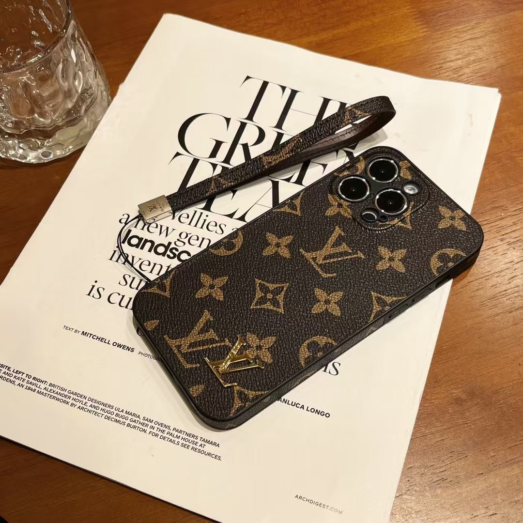 Black Phone Case With Hand Strap