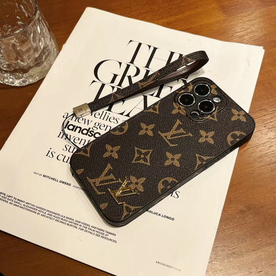 Black Phone Case With Hand Strap