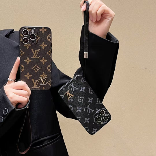 Black Phone Case With Hand Strap