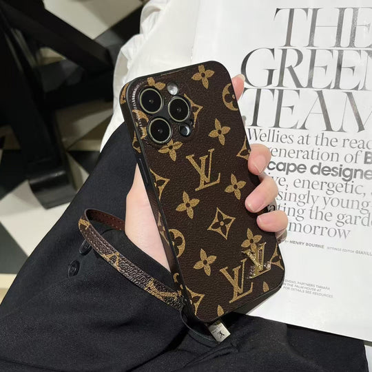 Black Phone Case With Hand Strap