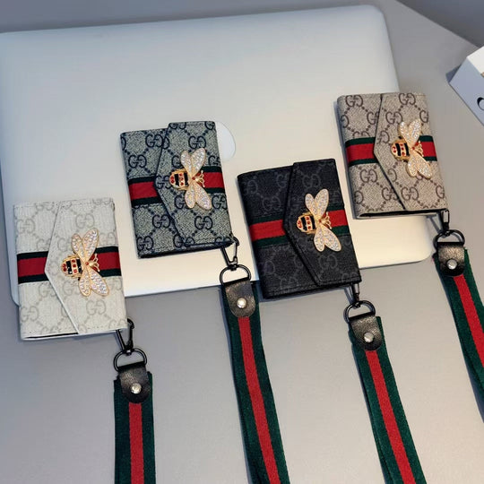 Chic Wallet Card Holder With Strap Holder