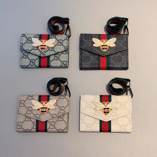 Chic Wallet Card Holder With Strap Holder