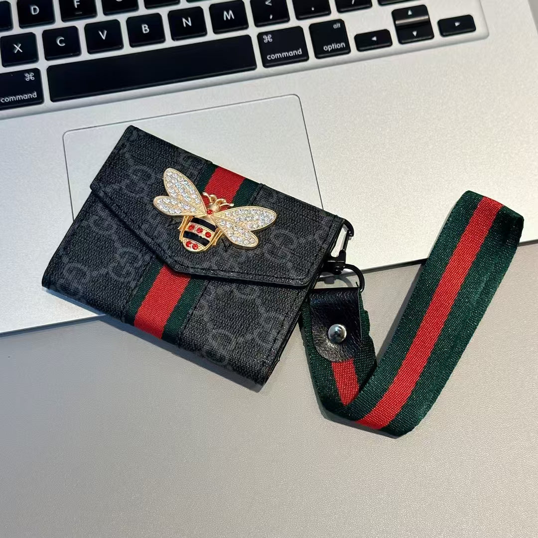 Chic Wallet Card Holder With Strap Holder