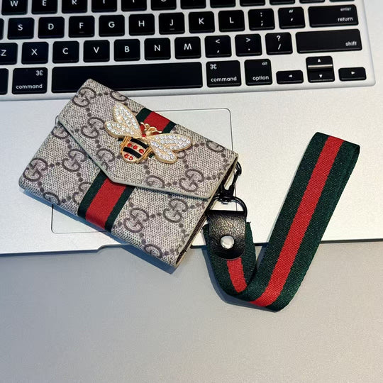 Chic Wallet Card Holder With Strap Holder