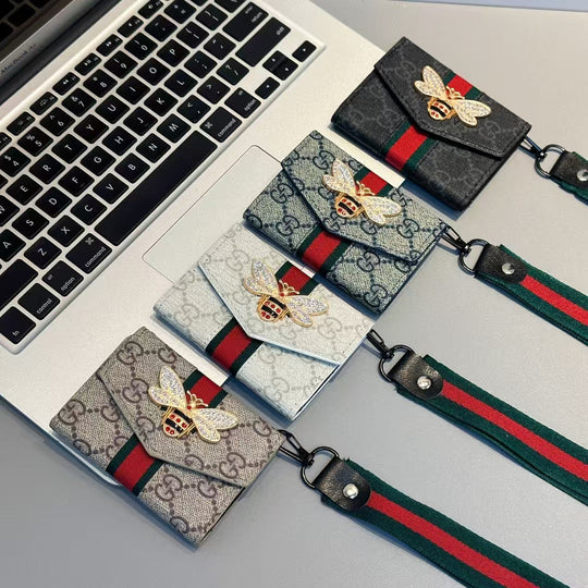 Chic Wallet Card Holder With Strap Holder