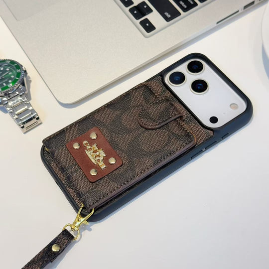 Designer Inspired Chic iPhone Case With Hand Strap