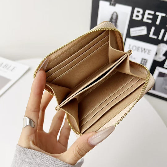 small Wallet Card Holder Women With ZIP