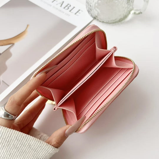 small Wallet Card Holder Women With ZIP