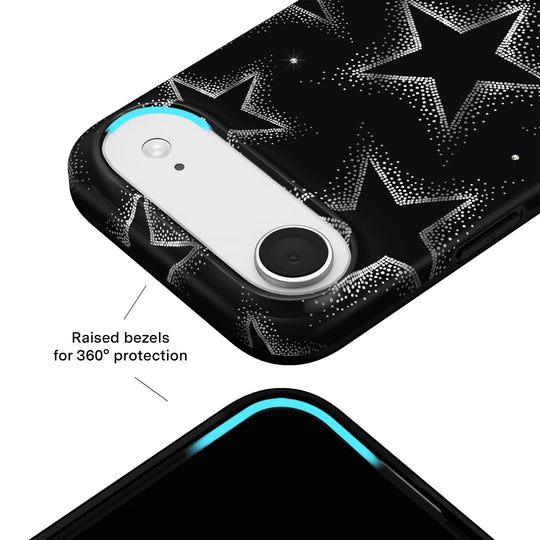 Crystal Chrome Stars iPhone Case – Cute Aesthetic Phone Cover