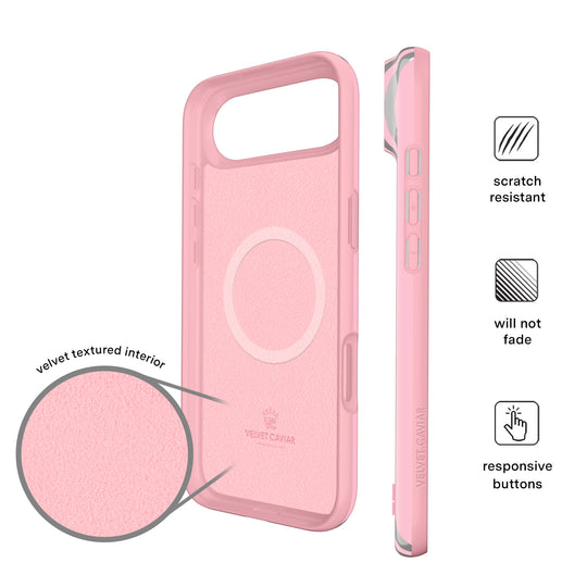 Pink Chrome Stripes iPhone Case – Aesthetic Shockproof Phone Cover