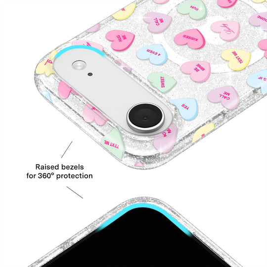 Sweet Hearts Glitter iPhone Case – Stylish Slim Phone Cover