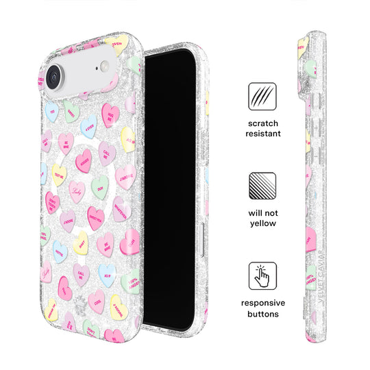 Sweet Hearts Glitter iPhone Case – Stylish Slim Phone Cover