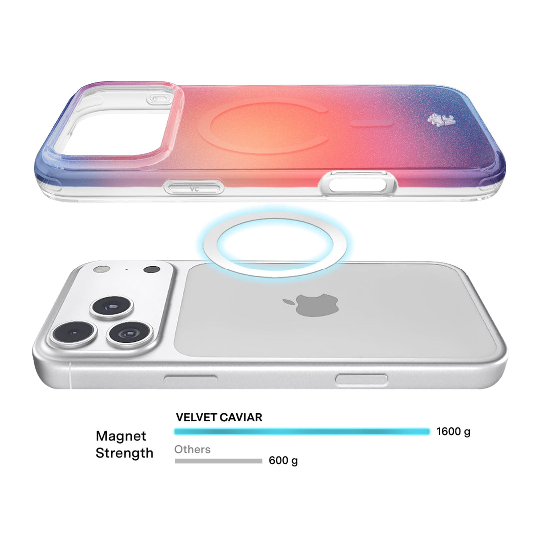 Sunset Glow Aura iPhone Case – Aesthetic Shockproof Phone Cover