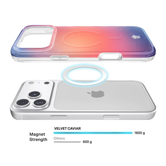 Sunset Glow Aura iPhone Case – Aesthetic Shockproof Phone Cover