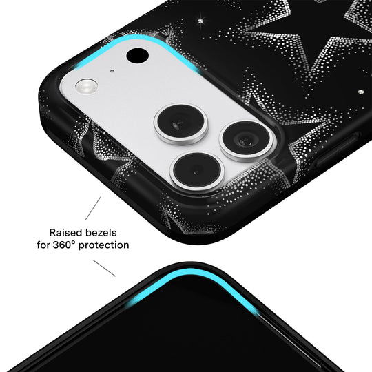 Crystal Chrome Stars iPhone Case – Cute Aesthetic Phone Cover