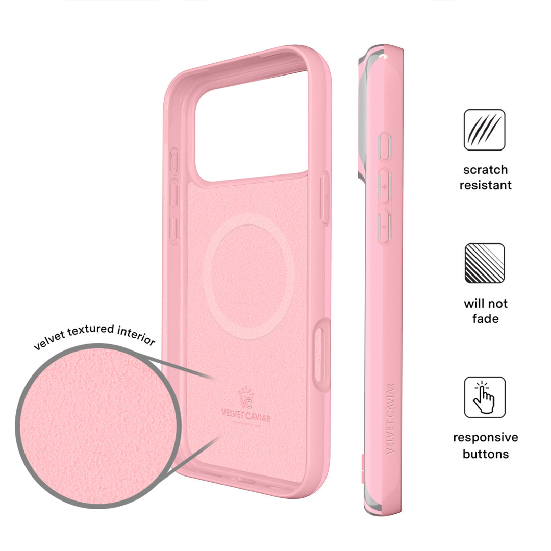 Pink Chrome Stripes iPhone Case – Aesthetic Shockproof Phone Cover