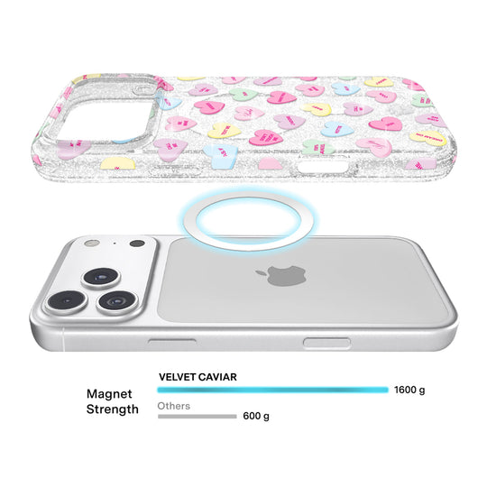 Sweet Hearts Glitter iPhone Case – Stylish Slim Phone Cover