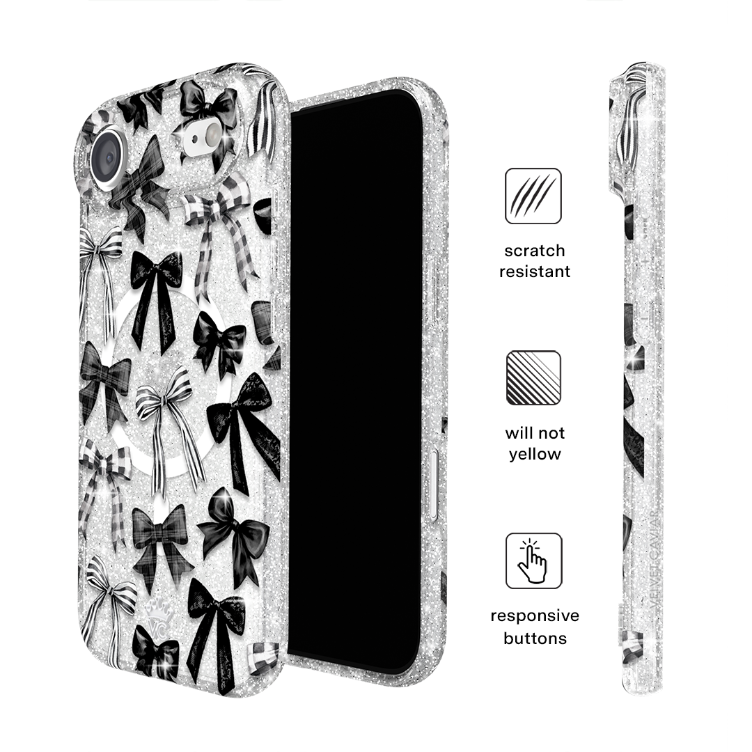 Gothic Bows iPhone Case – Trendy Protective Phone Cover