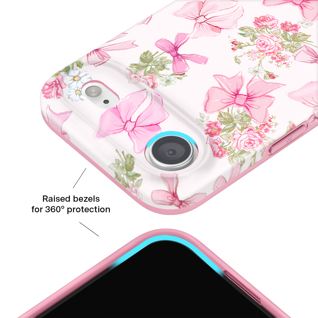 Posie Pink Bow iPhone Case – Cute Aesthetic Phone Cover