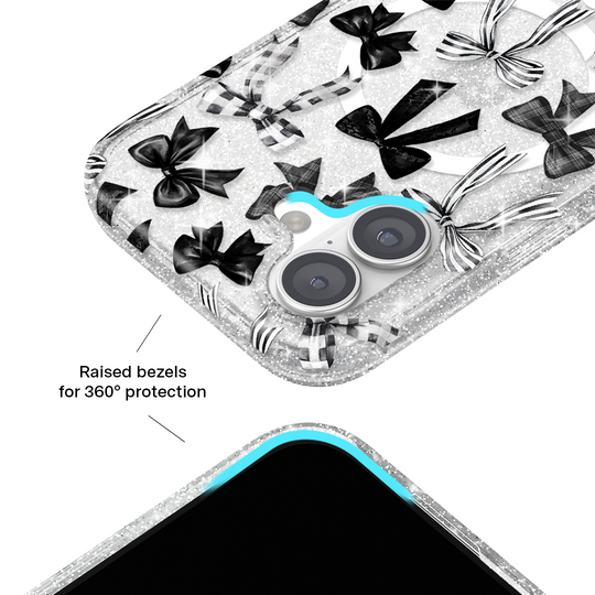 Gothic Bows iPhone Case – Trendy Protective Phone Cover
