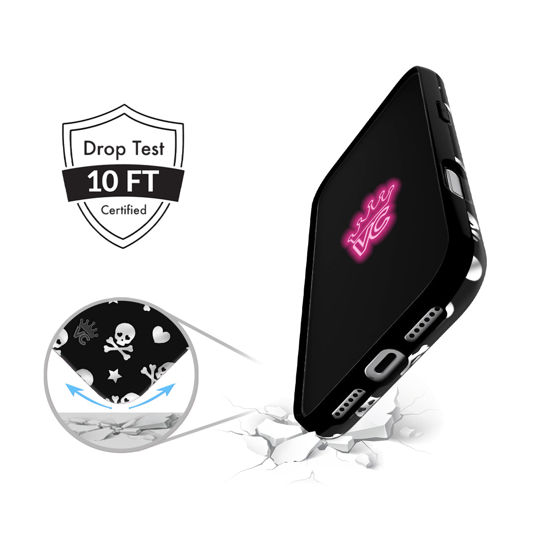 Chrome Skulls iPhone Case – Aesthetic Shockproof Phone Cover