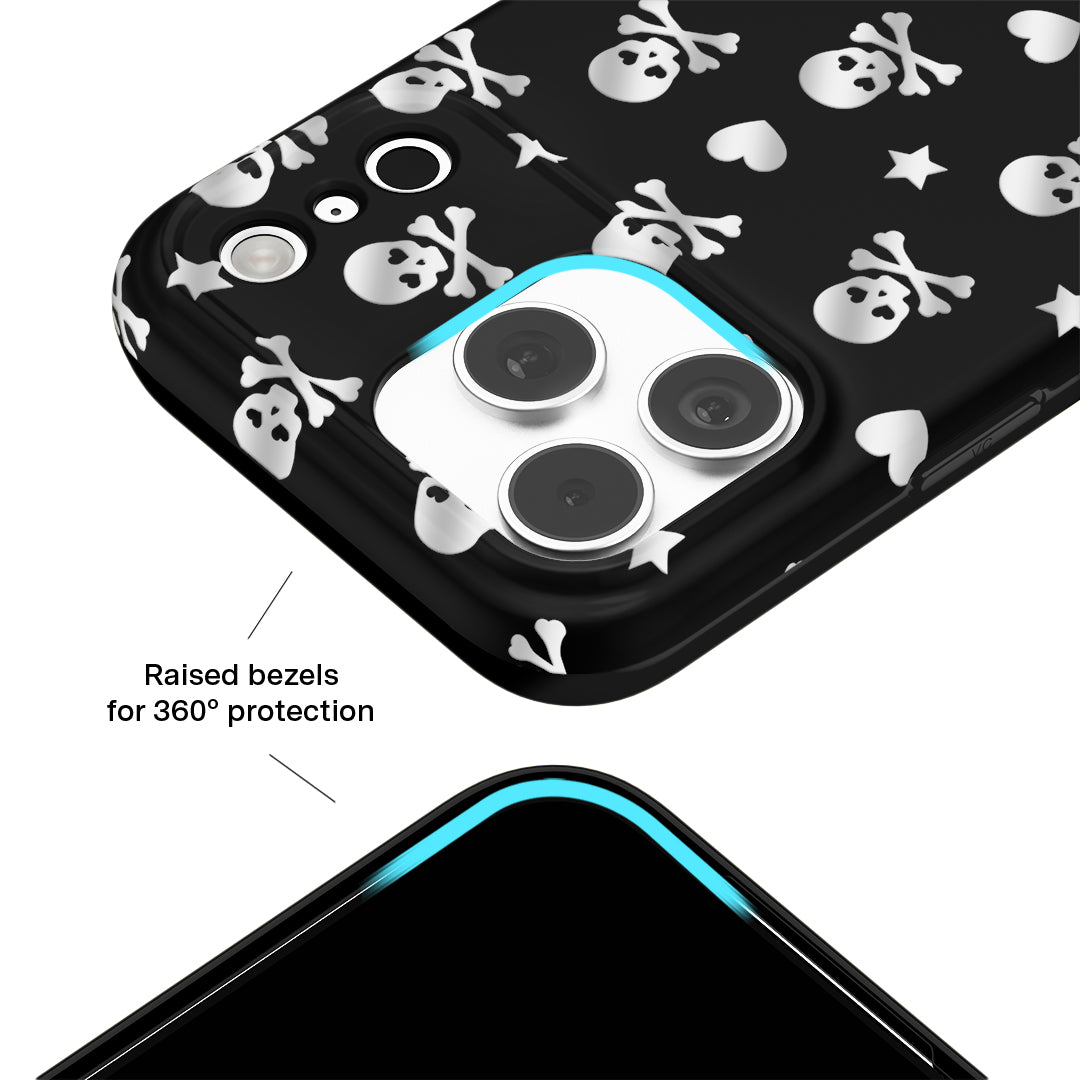 Chrome Skulls iPhone Case – Aesthetic Shockproof Phone Cover