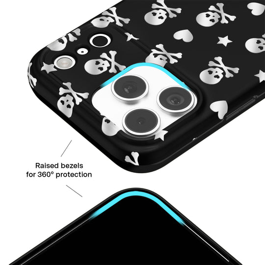 Chrome Skulls iPhone Case – Aesthetic Shockproof Phone Cover
