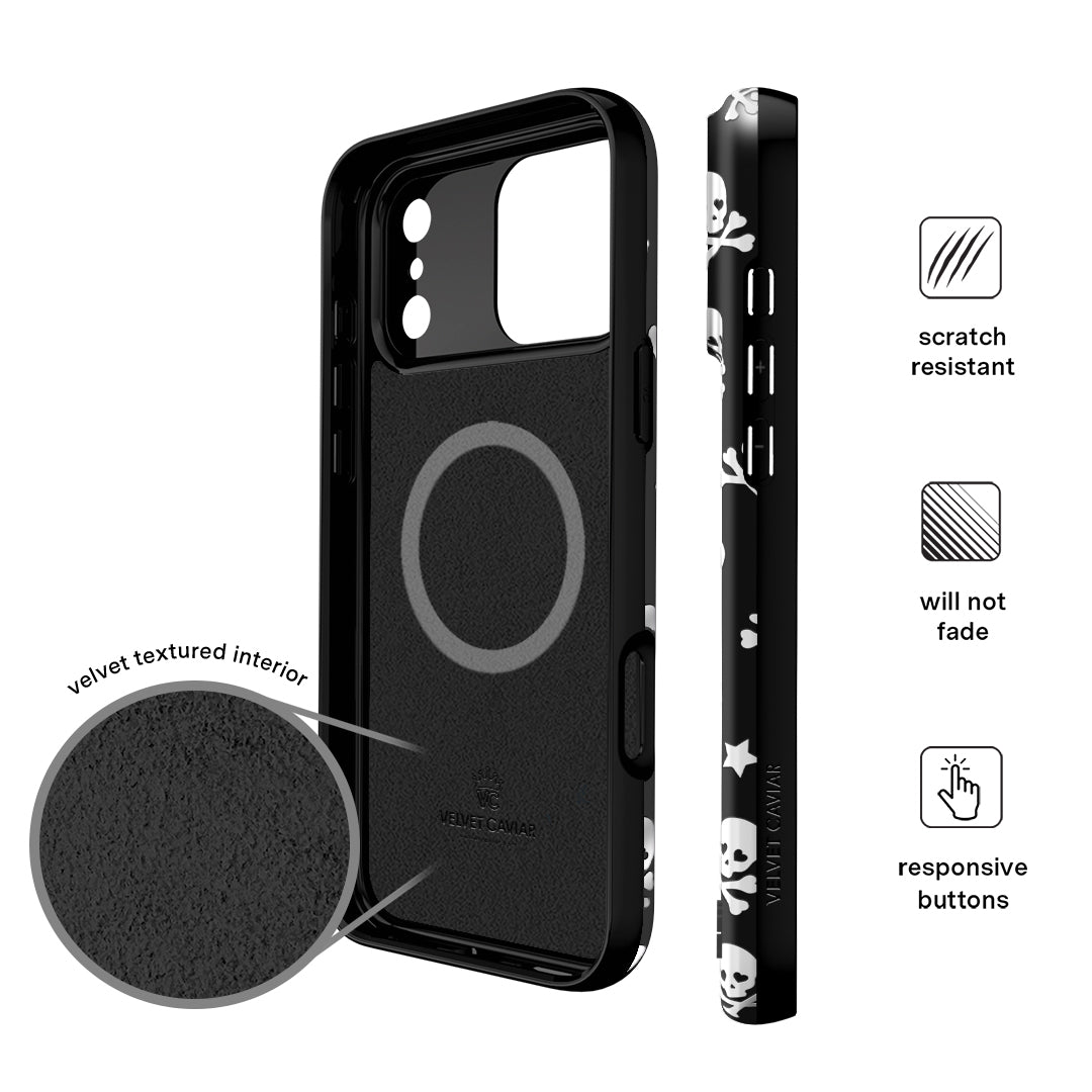 Chrome Skulls iPhone Case – Aesthetic Shockproof Phone Cover