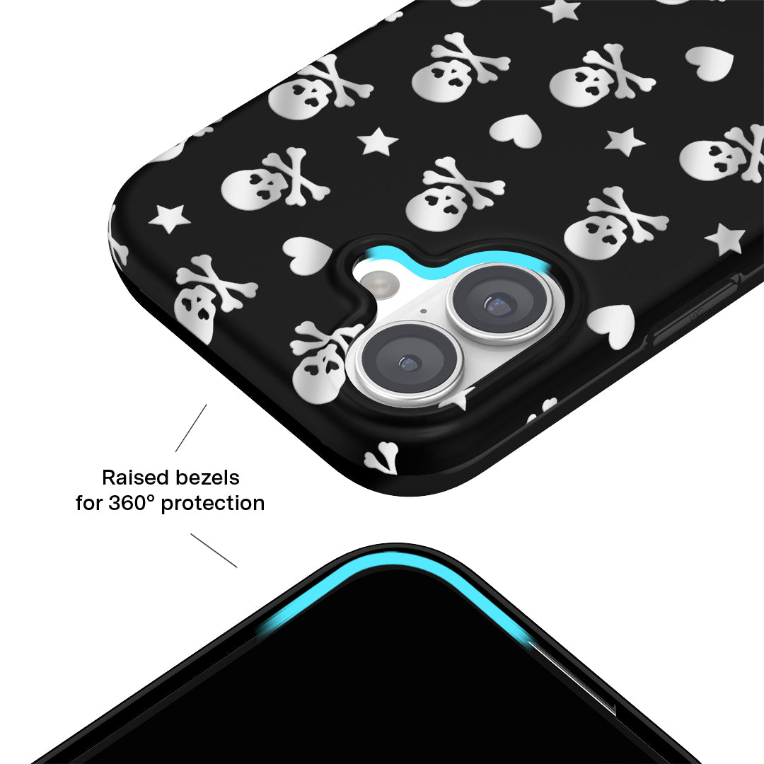 Chrome Skulls iPhone Case – Aesthetic Shockproof Phone Cover
