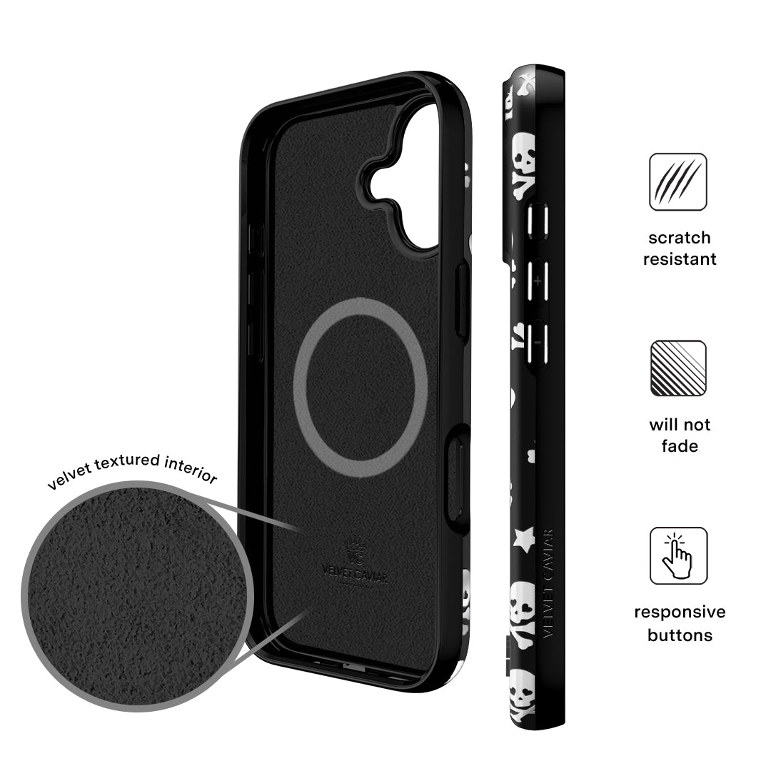 Chrome Skulls iPhone Case – Aesthetic Shockproof Phone Cover