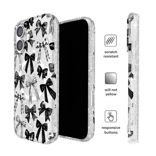 Gothic Bows iPhone Case – Trendy Protective Phone Cover
