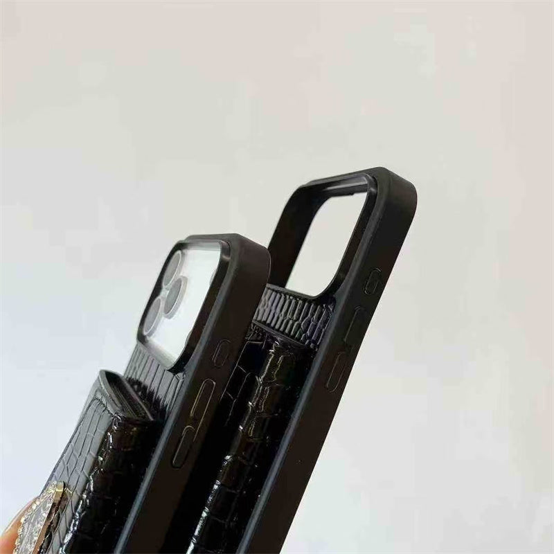 Elegant Apple Phone Case with Card Holder For iPhone 17 / 16 / 15 / 14