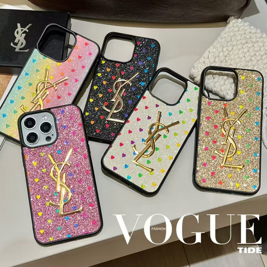 Electroplated Monogram Label Shiny Apple iPhone Case