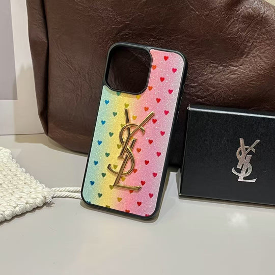 Electroplated Monogram Label Shiny Apple iPhone Case