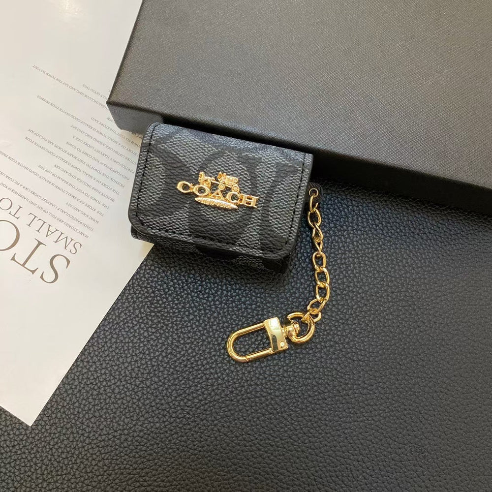 Luxury AirPods Cases – Stylish Monogram with Chain
