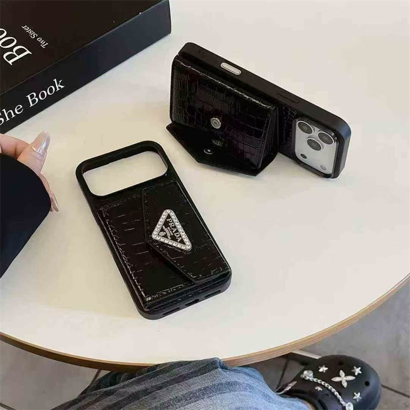 Elegant Apple Phone Case with Card Holder For iPhone 17 / 16 / 15 / 14