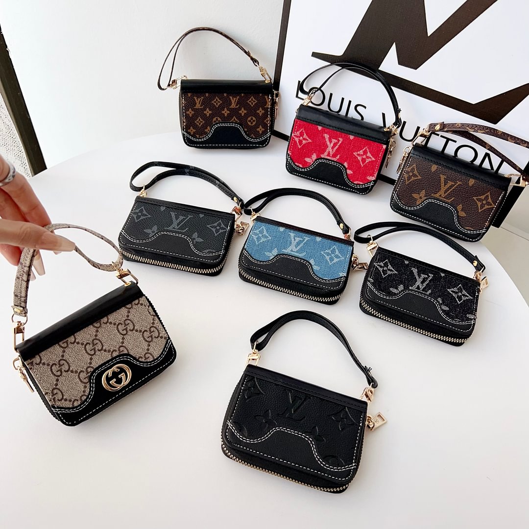 Mini Handbag Zip Wallet Card Holder Leather Coin Purse