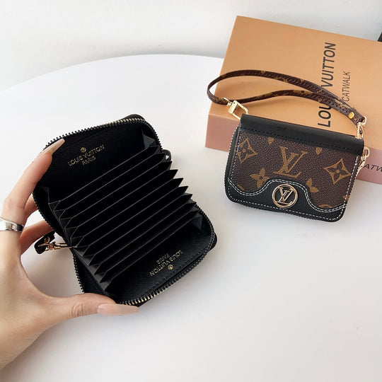 Mini Handbag Zip Wallet Card Holder Leather Coin Purse